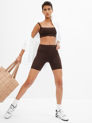 GapFit High Rise Recycled Power Pocket Bike Shorts | Gap (US)