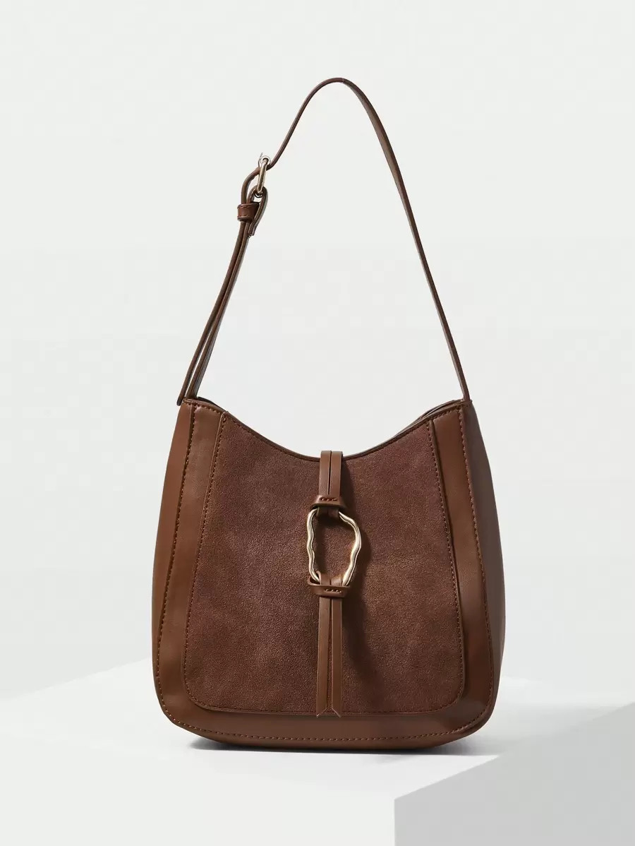 MOTF PREMIUM WOMEN'S IRREGULAR METAL RING COMMUTE SHOULDER BAG | SHEIN