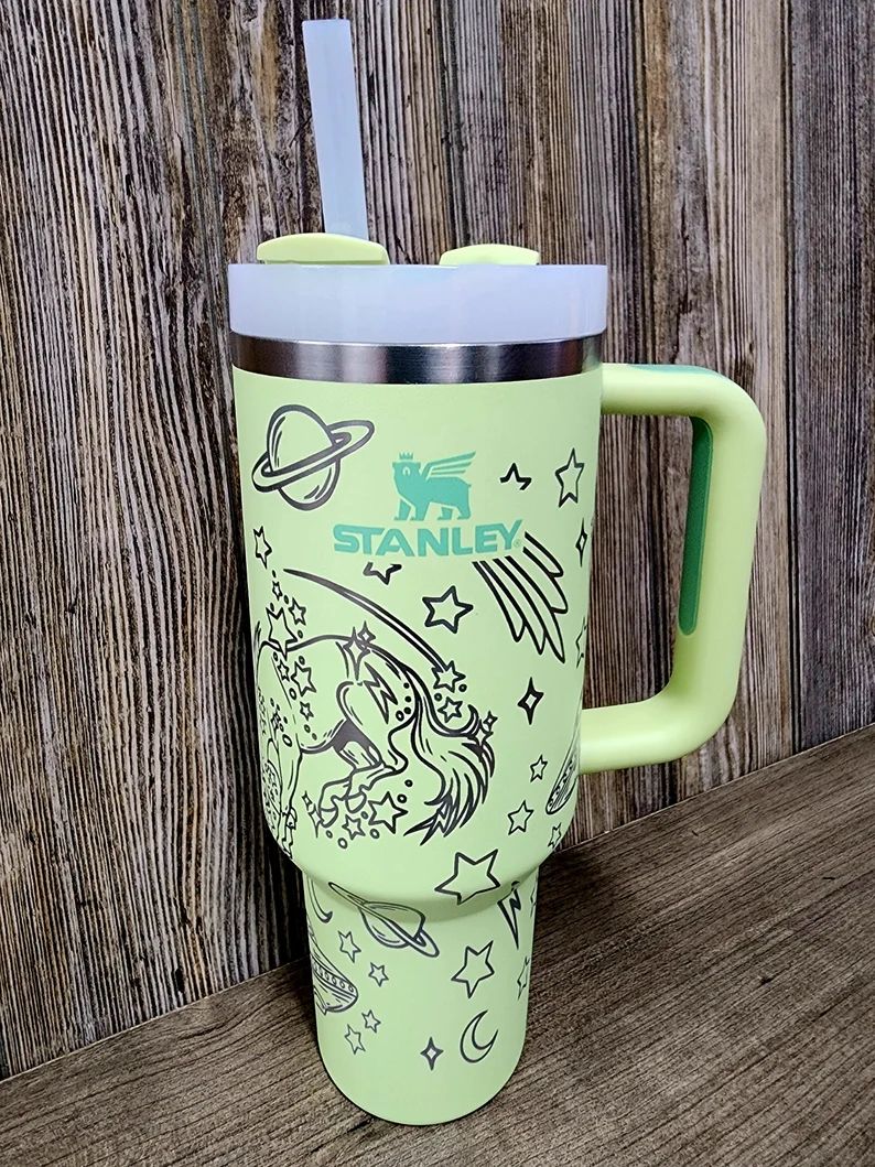 Boho Space Theme Tumbler, Engraved Stanley, 40oz Quencher, Custom Cup, Personalized Water Bottle,... | Etsy (US)
