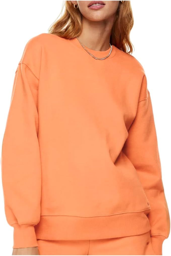 Sunday Waves Women's Fleece Crewneck Sweatshirt Loose fit Soft Oversized Pullover Sweatshirt | Amazon (US)