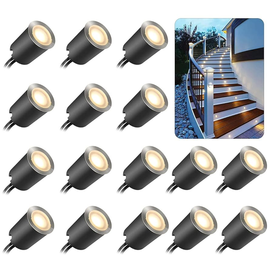SMY Lighting Recessed LED Deck Light Kits with Protecting Shell φ32mm, In Ground Outdoor LED Lan... | Amazon (US)