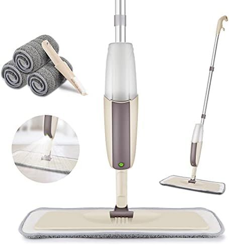 Spray Mop for Floor Cleaning, HOMTOYOU Floor Mop with a Refillable Bottle and 3 Washable Microfib... | Amazon (US)