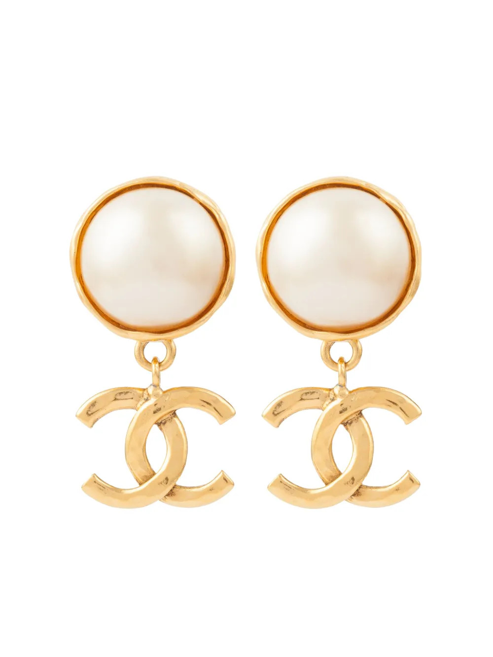CHANEL Pre-Owned1994 CC faux-pearl clip-on earrings | Farfetch Global