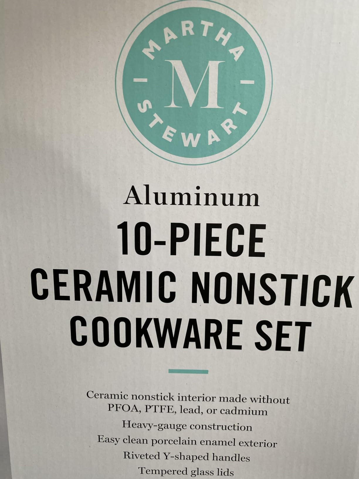 Martha Stewart Lockton Premium Non stick Non Toxic PFA Free Ceramic Interior 10 Piece Heavy Gauge... | Amazon (US)