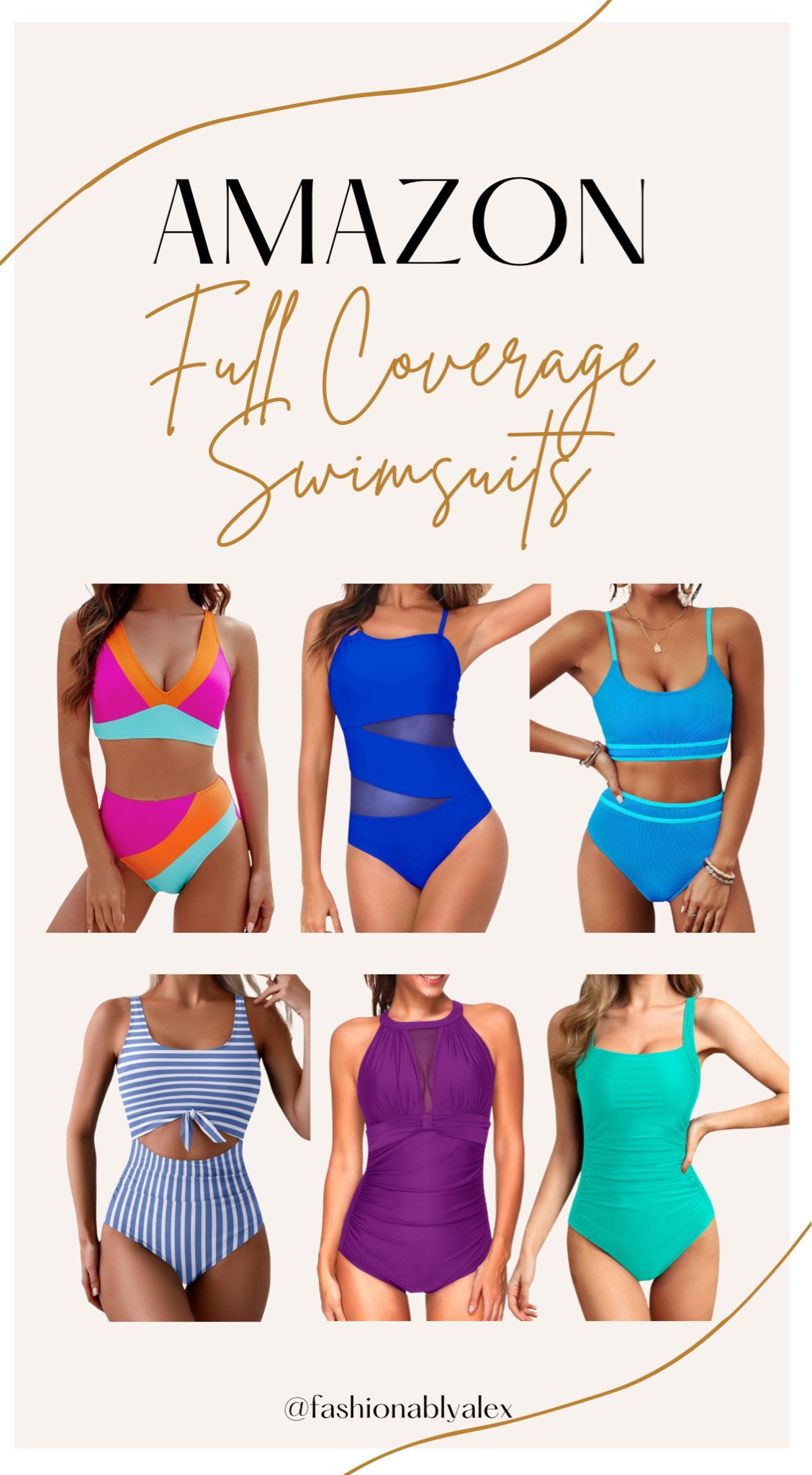Spending your summer by the lake, pool or beach? These full coverage swimsuits are perfect for any summer occasion by the water! #ltkfindsunder50 

#LTKMidsize #LTKStyleTip #LTKSwim