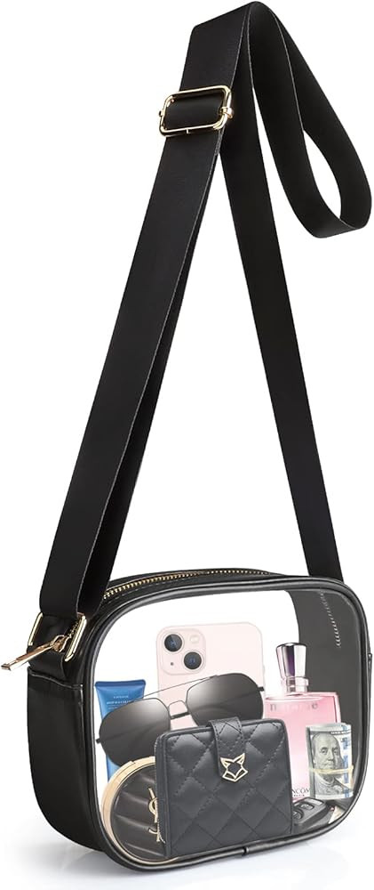 Clear Crossbody Bag, Stadium Approved Clear Purse Bag for Concerts Sports Events Festivals | Amazon (US)