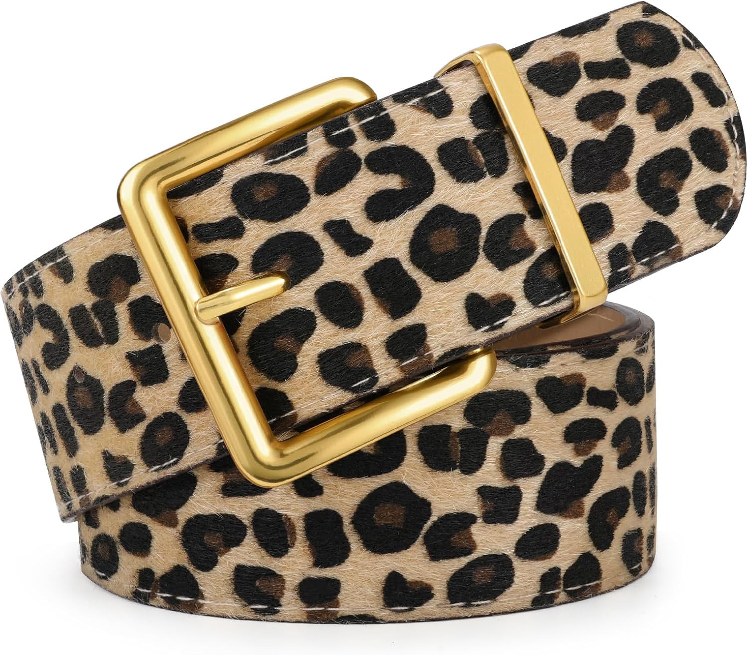 XZQTIVE Women's Wide Chunky Belt for Dresses Fashion Thick Suede Belt | Amazon (US)