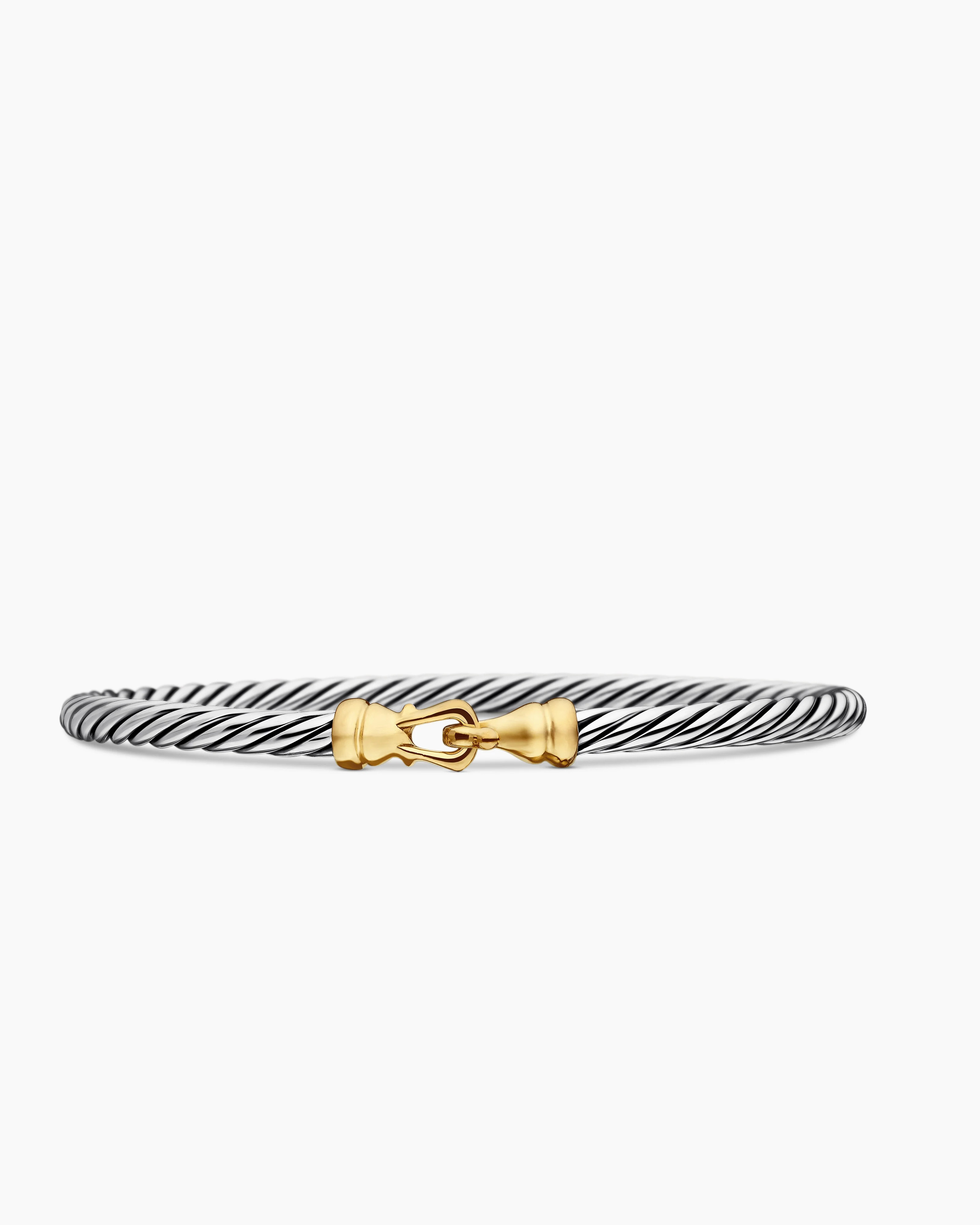 David Yurman | Cable Teen Buckle Bracelet in Sterling Silver with 14K Yellow Gold, 3mm | David Yurman