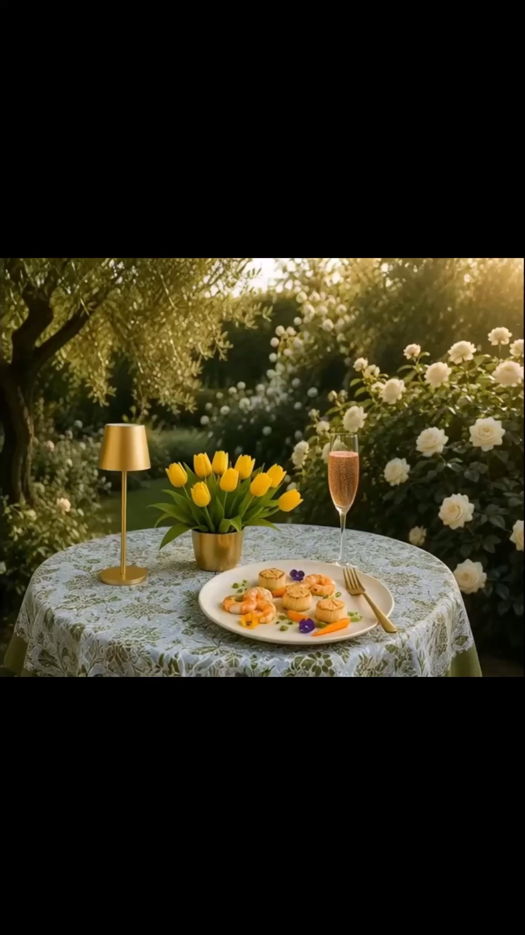 Summer night garden dinner, but make it effortlessly chic ✨ Floral table linen, cheerful tulip arrangement, a cordless rechargeable table lamp for that perfect ambient glow, and a chilled pink champagne moment under the evening sky. The kind of summer entertaining setup that makes staying home feel like the destination.  

#summerentertaining #gardendinner #outdoordining #floraltablelinen #tablelinen #tuliparrangement #rechargeabletablelamp #cordlesslamp #summernightvibes #gardenparty #tablescapestyling #pinkchampagne #hostessstyle #luxuryoutdoorliving

#LTKdayinmylife #LTKHome #LTKSaleAlert