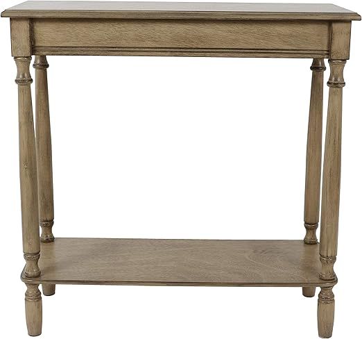 Decor Therapy Simplify Wood Storage Shelf Console Table, 11.8 in x 28.25 in x 28.25 in, Sahara | Amazon (US)