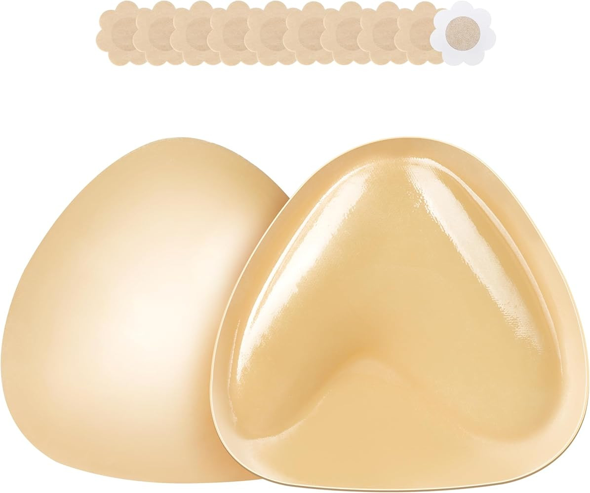 Double Sided Sticky Bra Inserts, Reusable Push Up Adhesive Pads with Padding for Bikini, Swimsuit... | Amazon (US)
