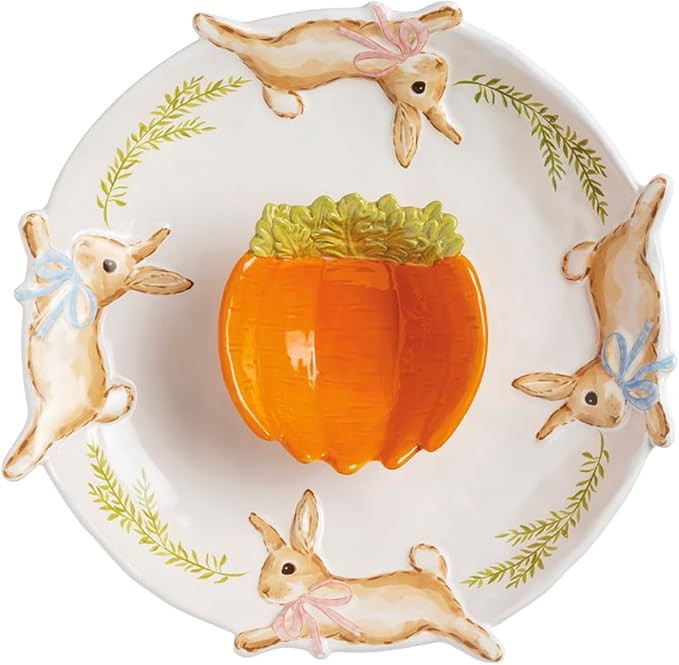 Mud Pie Easter Bunny Chip And Dip Set | Amazon (US)