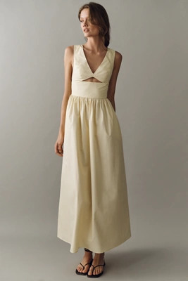Susana Monaco V-Neck Cotton Maxi Dress | Anthropologie (US)