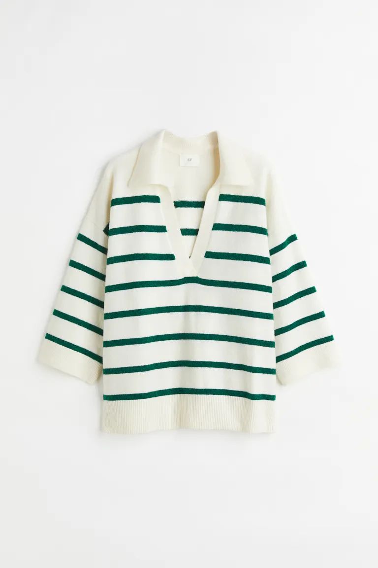 Fine-knit collared jumper | H&M (UK, MY, IN, SG, PH, TW, HK)