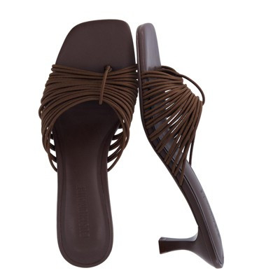 CUSHIONAIRE Quiz Kitten Heels for Women, Strappy Heeled Sandals with Cushioned Footbed, Slip On Open Toe Sandal, BROWN 8.5 | Target