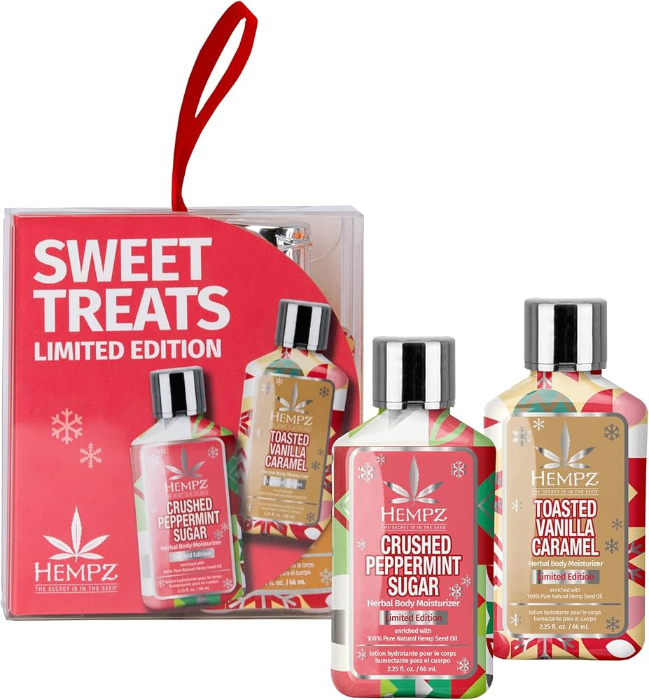Hempz Mini Sweet Treats, Holiday Lotion Gift Set, Vanilla Caramel and Crushed Peppermint Mini Bod... | Amazon (US)