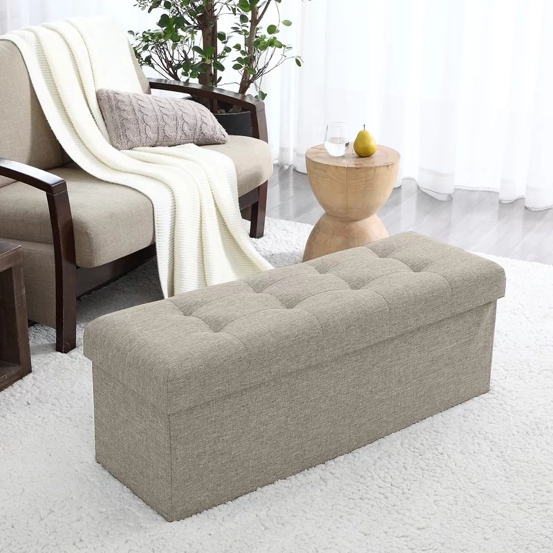 Hiroko Upholstered Flip Top Storage Bench | Wayfair North America