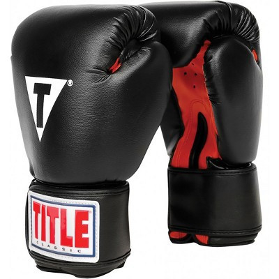 Title Boxing Classic Hook and Loop Training Boxing Gloves - Regular - Black/Red | Target