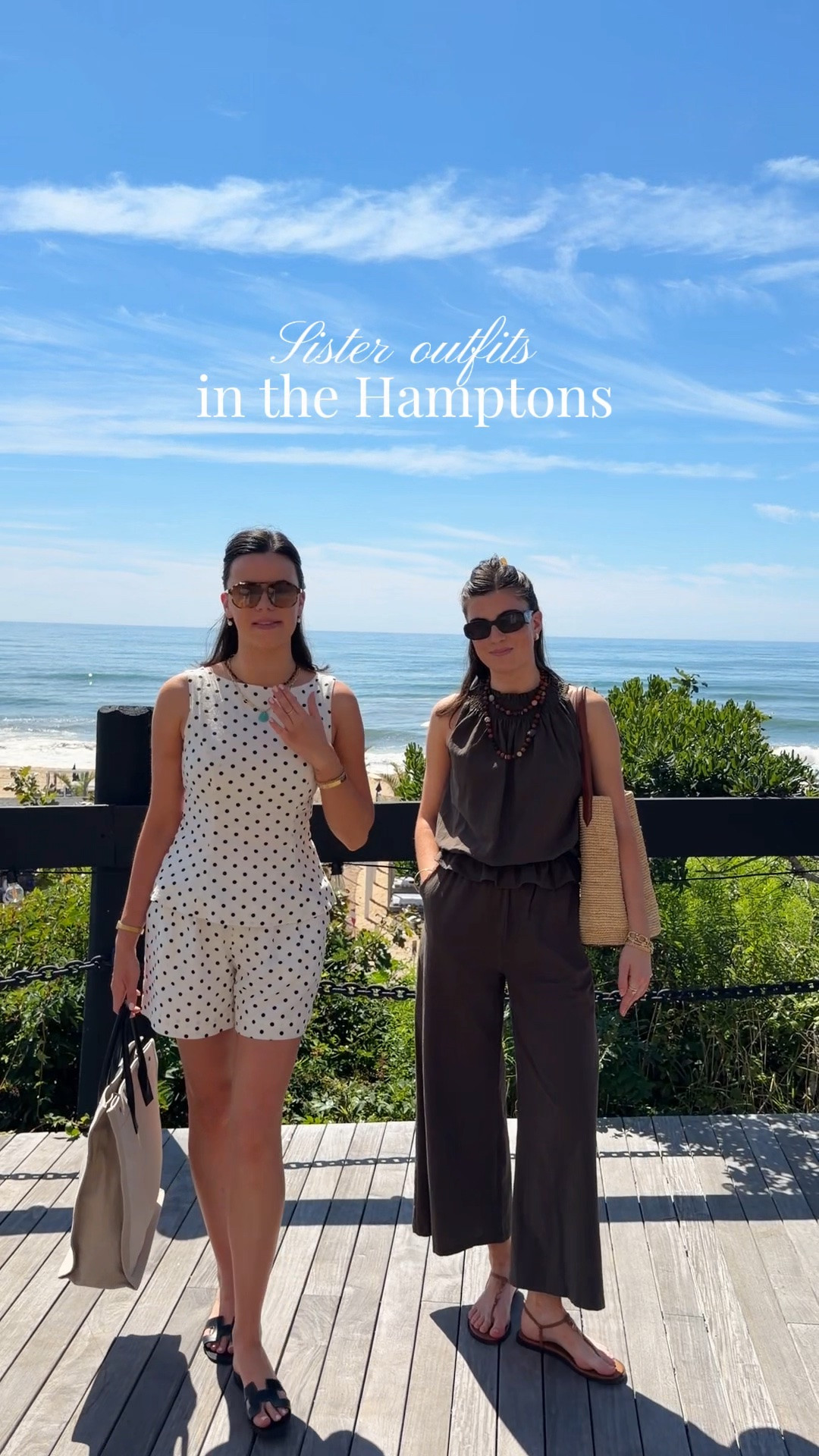 Sister outfits in the Hamptons
