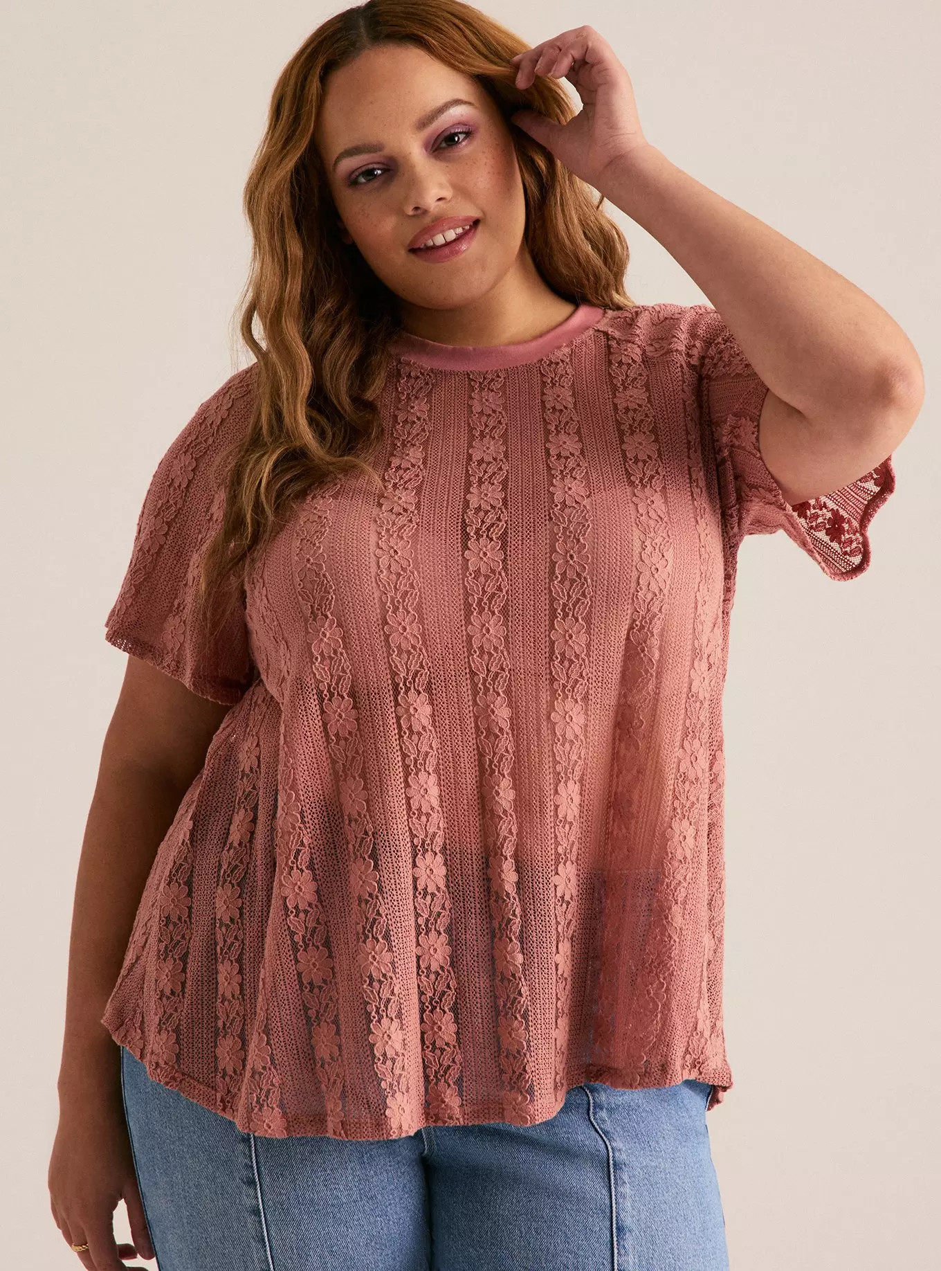 Festi Lace Crew Tee | Torrid (US & Canada)
