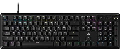 Corsair K70 CORE RGB Mechanical Wired Gaming Keyboard – Pre-Lubed MLX Red Linear Switches, SOCD, ABS Double-Shot Keycaps, Sound Dampening, Media Control Dial, 1000Hz Polling, QWERTY NA – Black | Amazon (US)