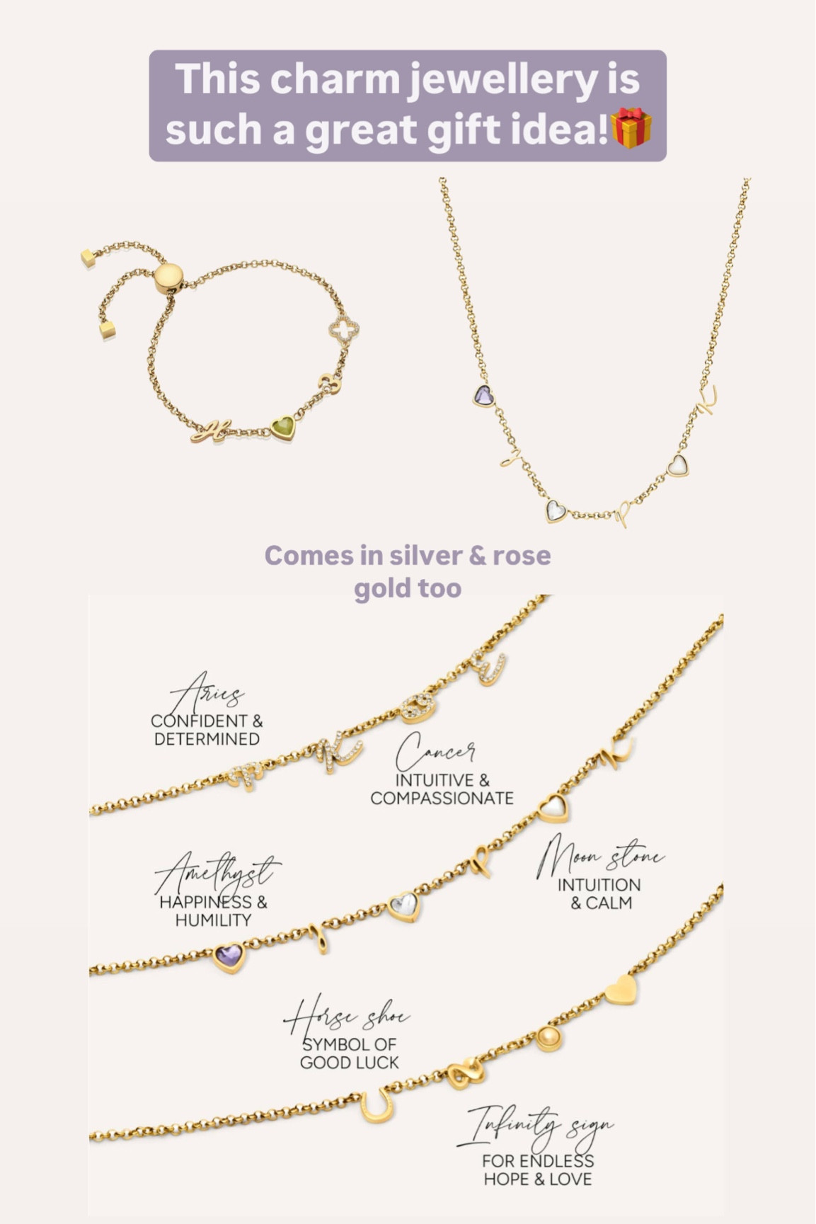 Charm bracelet & necklace gift idea - such a great gift as you’ll never be stuck for future gifts as you can just get more charms to add ❤️

#LTKfamily #LTKCyberWeek #LTKgiftguide