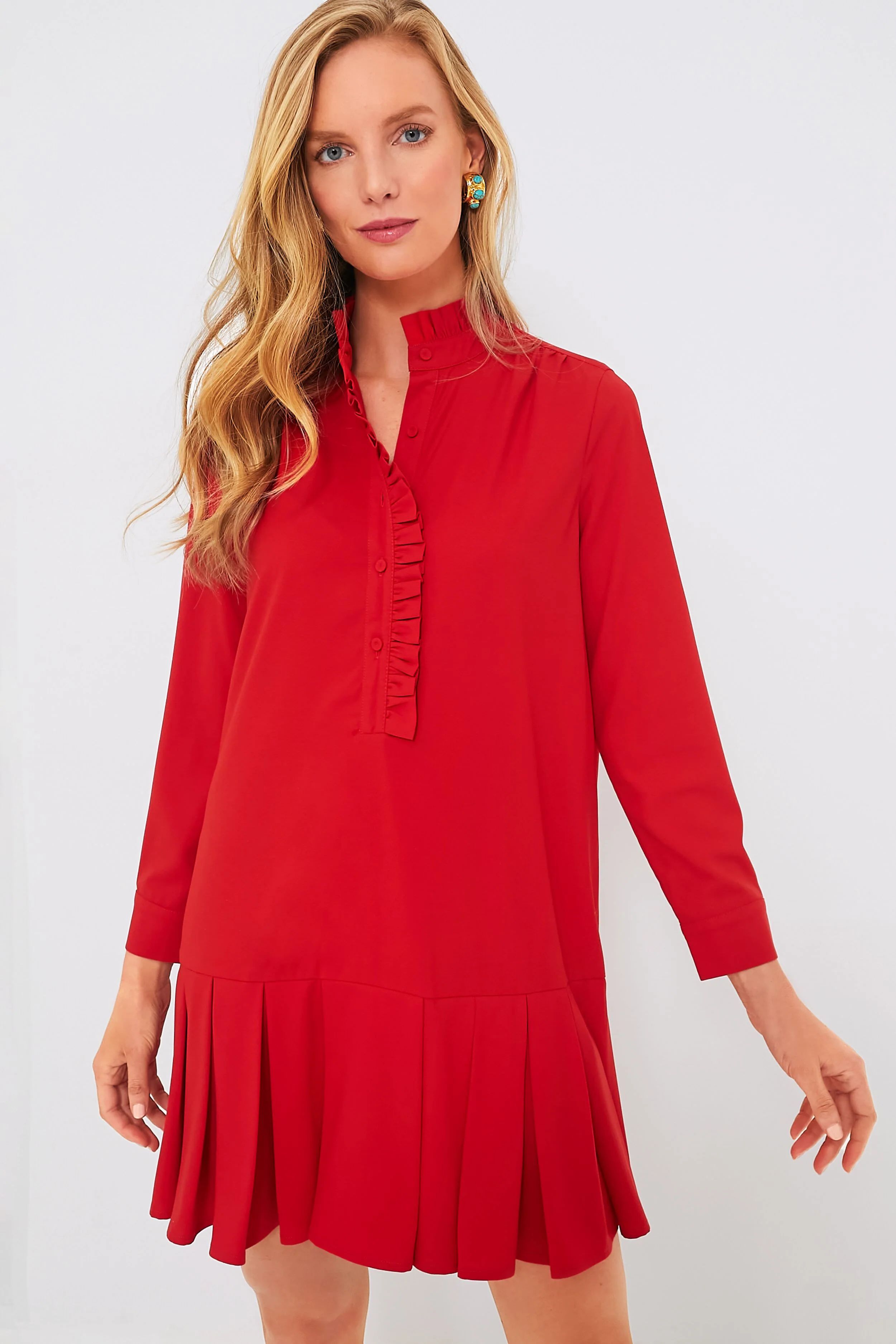 Red Crepe Tate Dress | Tuckernuck (US)