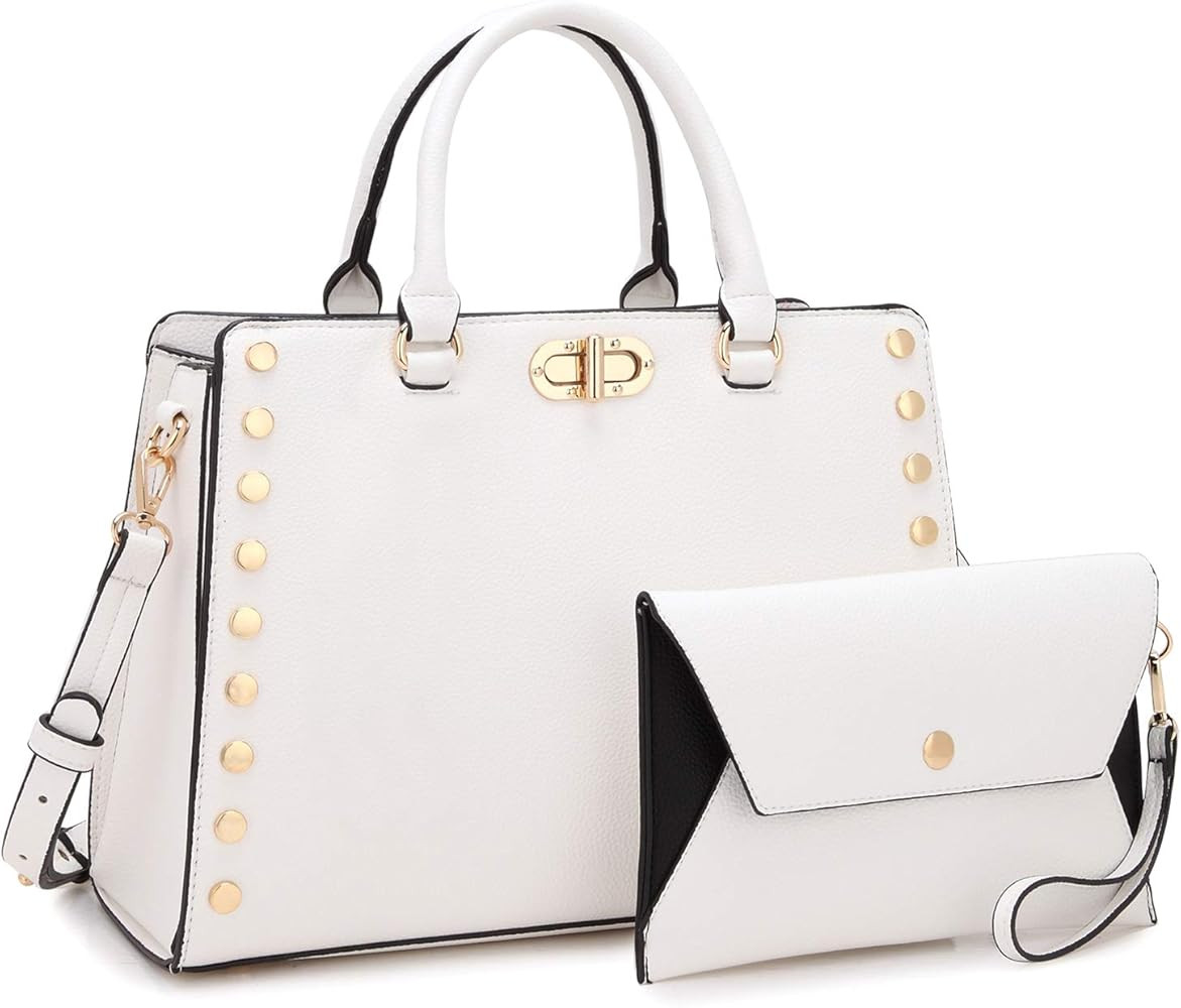 Dasein Purses and Handbags for Women Satchel Bags Top Handle Shoulder Bag Work Tote Bag With Matchin | Amazon (US)