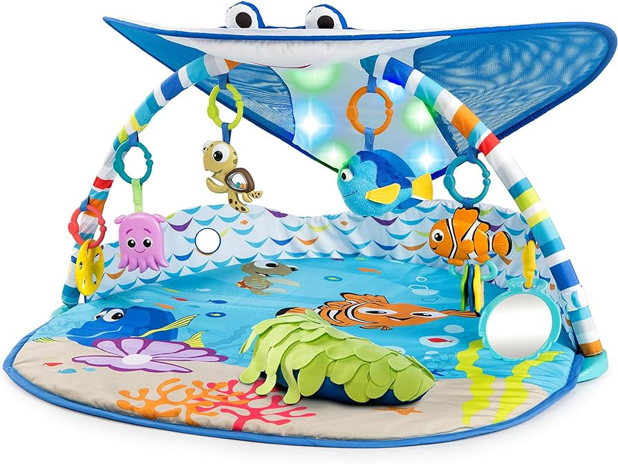 Bright Starts Disney Baby Finding Nemo Mr. Ray Ocean Lights & Music Gym, Ages Newborn + | Amazon (US)