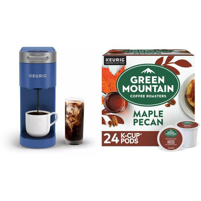 K-Slim + ICED Single-Serve Coffee Maker, Blue with 24 Iced Coffee K-Cup? Pods Included | Walmart (US)