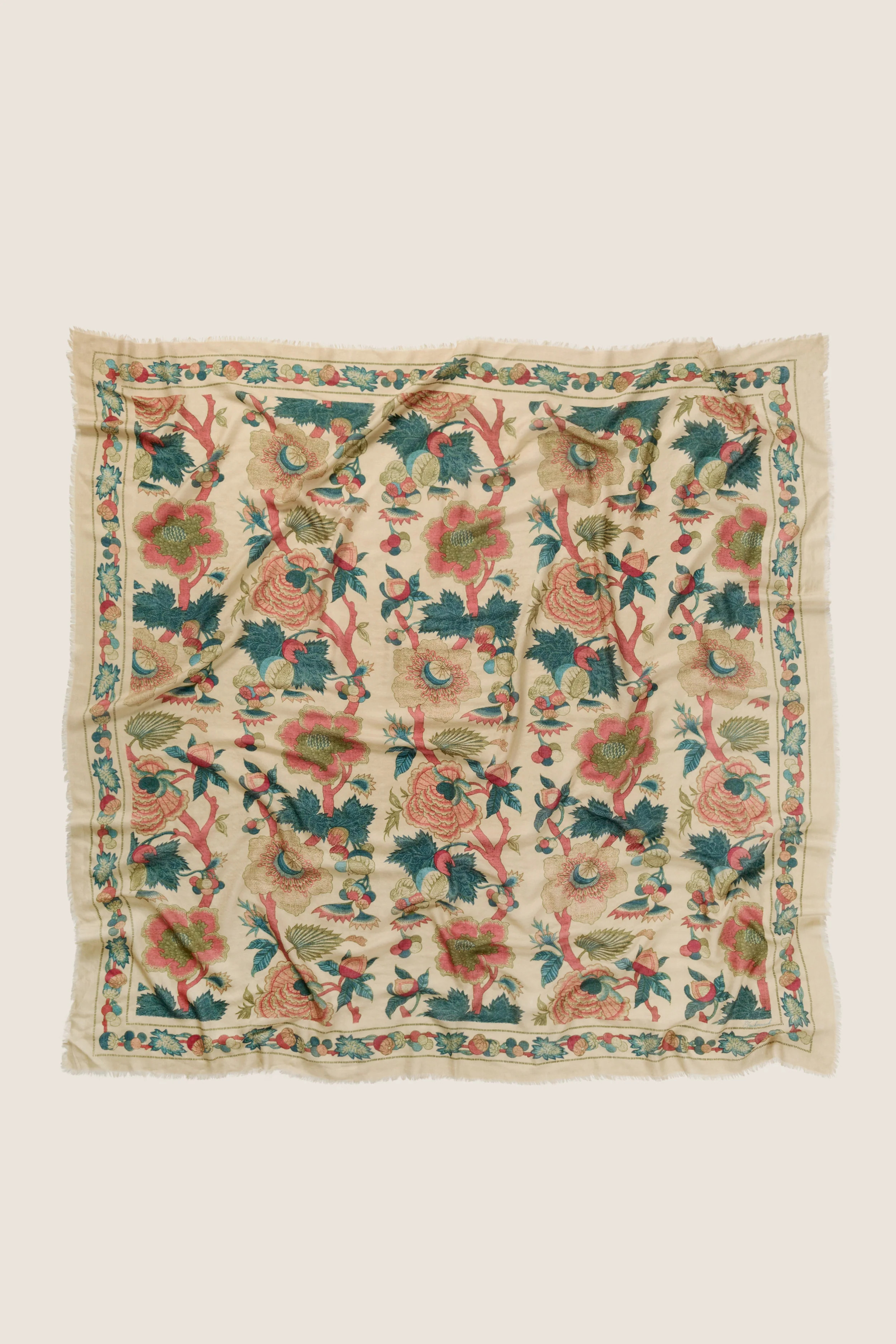 Garden Scrollwork Silk Cashmere Blend Large Scarf | Tuckernuck (US)