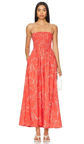 Tergu Maxi Dress in Calla Red Print | Revolve Clothing (Global)