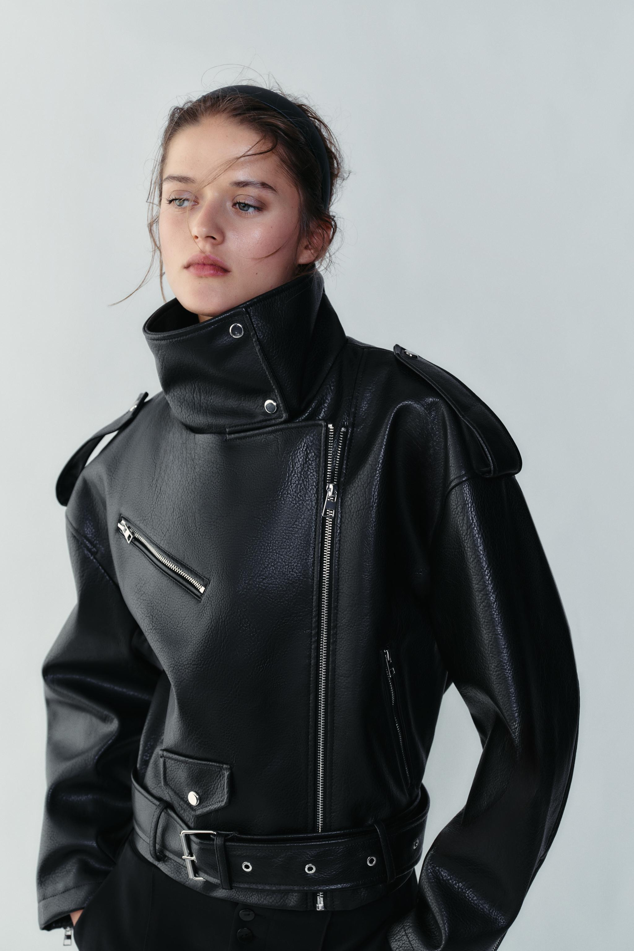 FAUX LEATHER BIKER JACKET | Zara US