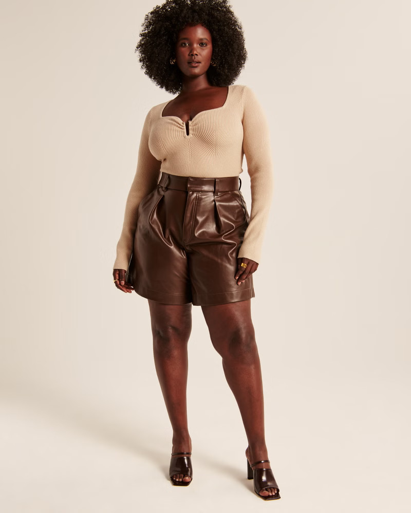 Long-Sleeve Hardware Bodysuit | Abercrombie & Fitch (US)