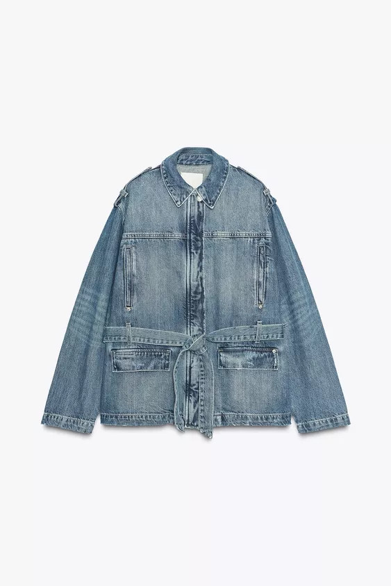 TRF LONG DENIM JACKET | Zara US