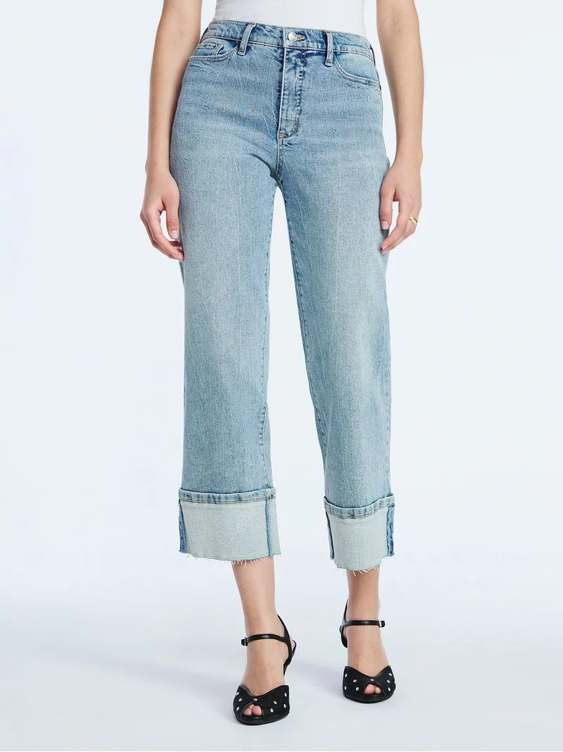 Scoop Women's and Women's Plus Benton Cuffed Ankle Jeans, 25", 27", and 29" Inseams, Sizes 0-26W | Walmart (US)