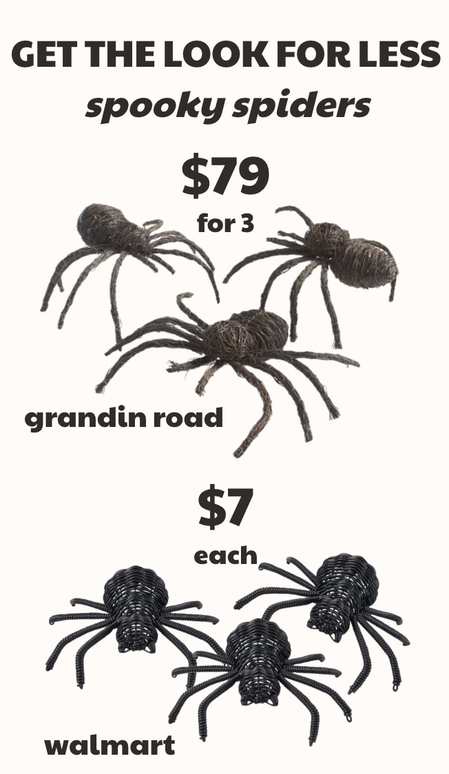 these spiders have such a big impact for halloween decor! have them climbing up your mantel or down your porch! The Walmart spiders are smaller but they're under $7!
..................
rattan spider ratan spider grapevine spider halloween decorations halloween decor under $10 walmart halloween decor walmart home walmart new arrivals walmart dupes walmart finds fall porch decor halloween porch decor halloween party decorations halloween party decor  

 #LTKxWalmart #LTKHome #LTKKids