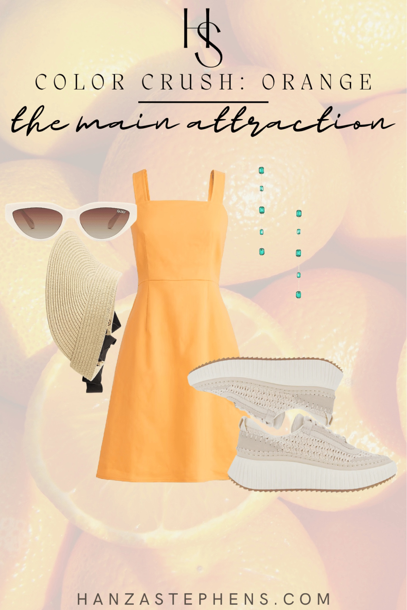 This orange sundress is such a main attraction! I love how it contrasts with the green from these dainty earrings 

#LTKshoecrush #LTKstyletip