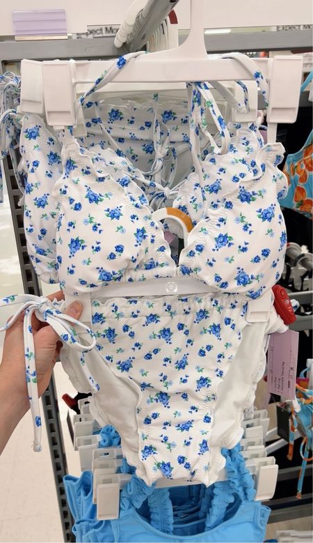 White and blue floral bikini at Target 

#LTKswim #LTKfindsunder50 #LTKfindsunder100