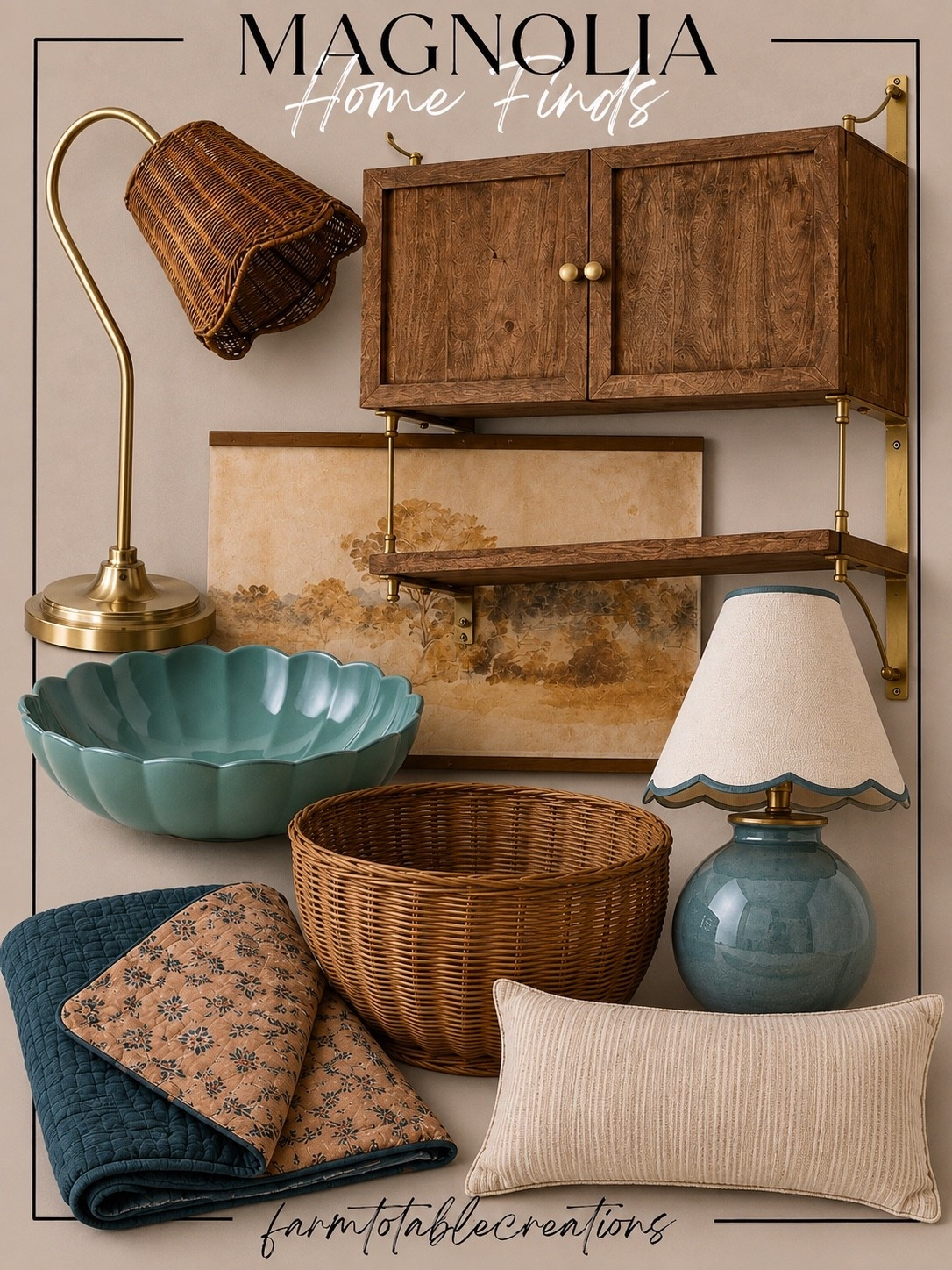 Markdown Magnolia Home Finds for Every Room 💙🌿

These Magnolia favorites blend timeless style with everyday function, making it easy to create a home that feels both beautiful and lived in. From warm wood shelving and woven textures to soft blue accents and cozy textiles, each piece brings effortless charm and classic character to any space.

Follow @farmtotablecreations on Instagram for more cozy home finds and trending decor.

#LTKHome #Magnolia #MagnoliaHome #HomeDecor #CozyHome #NeutralDecor #TraditionalHome #DesignerInspired #HomeInspiration #ShelfStyling #KitchenDecor #LivingRoomDecor #TimelessStyle #FarmhouseStyle #FarmToTableCreations

#LTKHome #LTKSaleAlert
