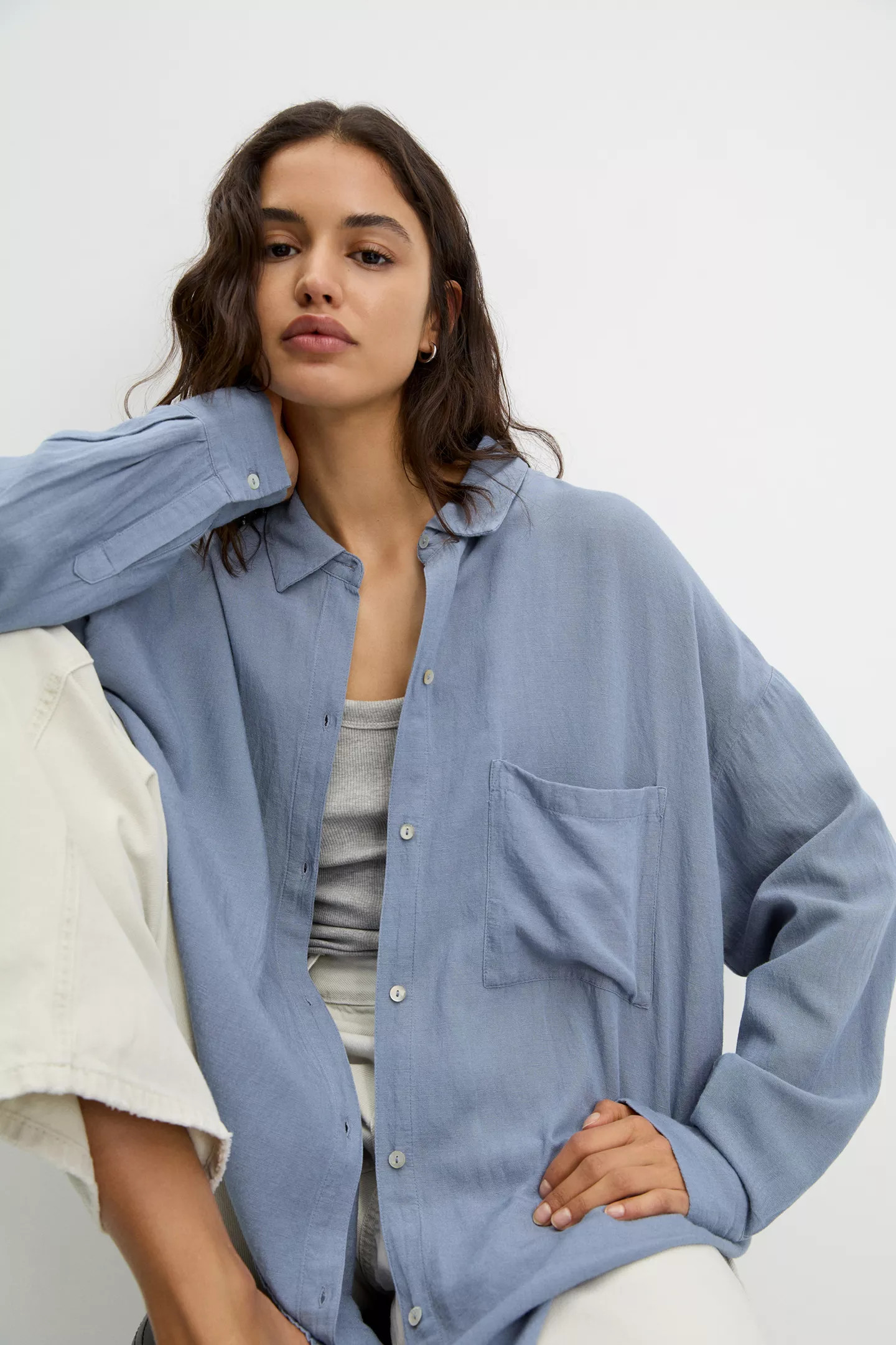 Rustic oversize shirt | PULL and BEAR UK