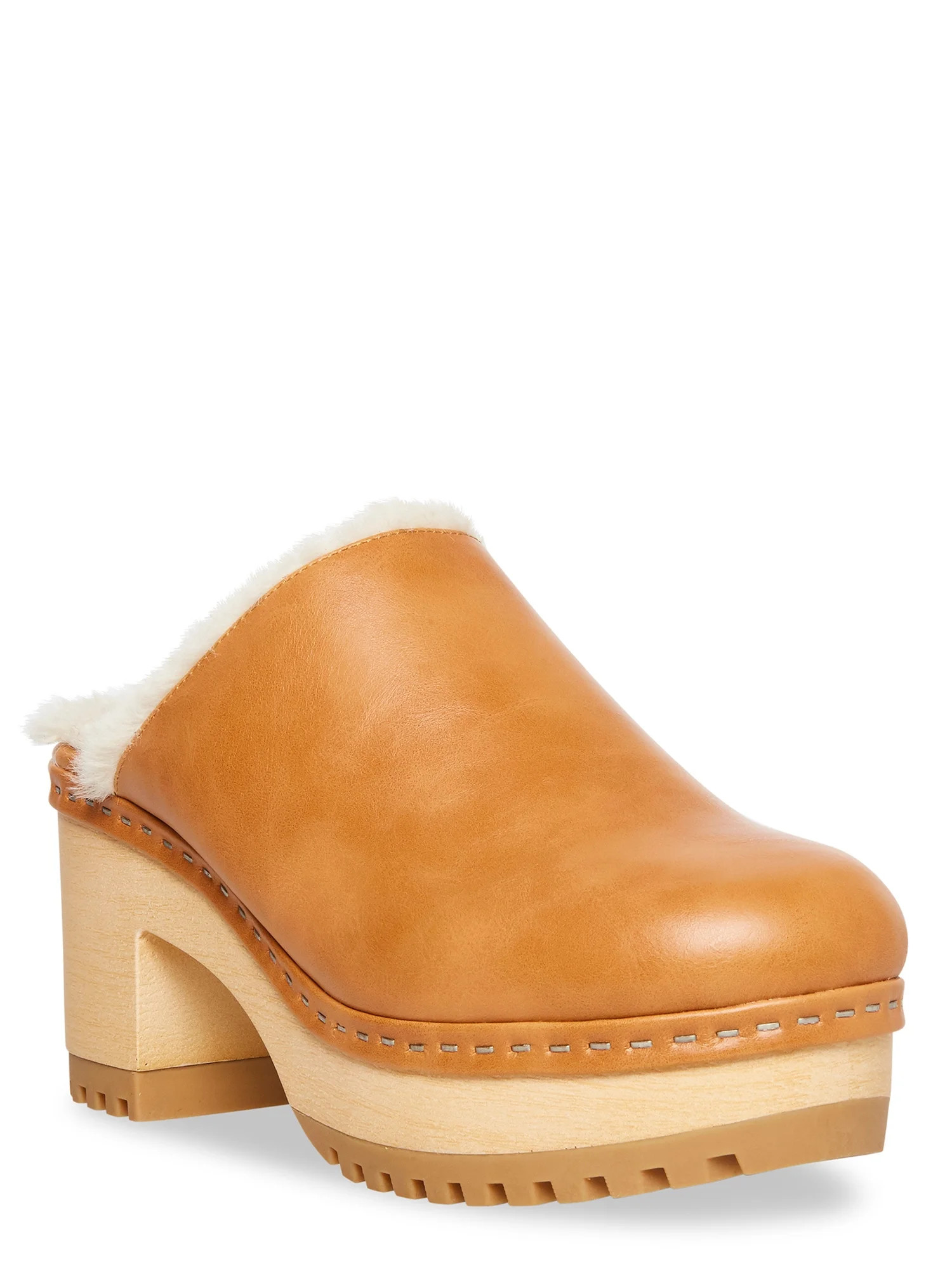 Madden Girl Women's Forte-F Faux Fur Lined Heeled Clog - Walmart.com | Walmart (US)