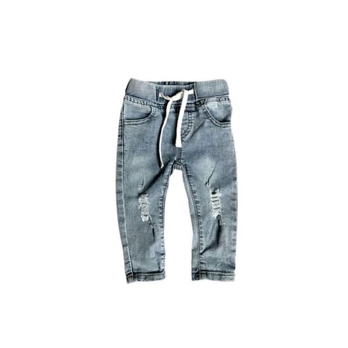 Baby Little Bipsy Drawstring Distressed Straight Jeans | Scheels