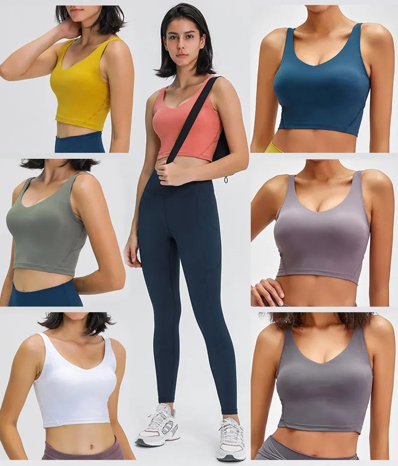 Lulu Lemon Dupe Women Yoga Bra Shirts Sport Vest Fitness Tops Cases Sexy Underwear Solid Color La... | DHGate