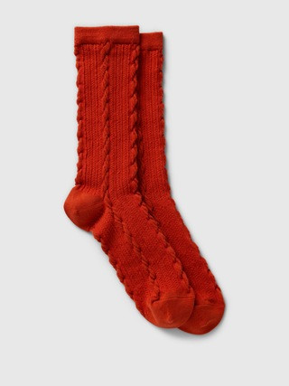 Twisted-Knit Crew Socks | Gap (US)