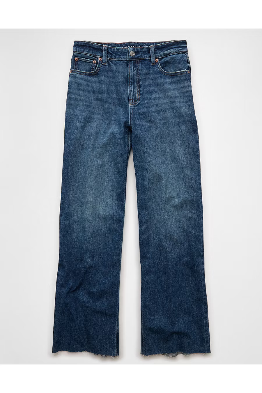 AE Dreamy Drape Stretch Super High-Waisted Baggy Wide-Leg Jean Women's Dark Indigo Wash 0 Regular | American Eagle Outfitters (US & CA)