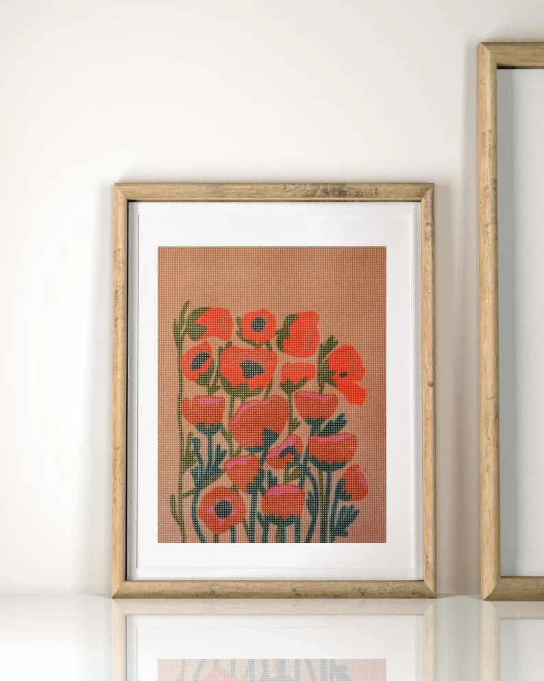 Poppy Blobs Needlepoint Kit - Etsy | Etsy (US)