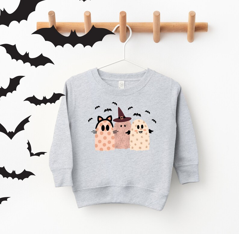 Ghost Trick or Treaters Sweatshirt, Kids Sweatshirt, Halloween Sweatshirt, Spooky Sweatshirt, Oll... | Etsy (US)