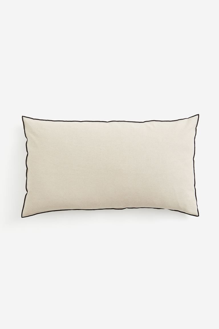 Linen-blend Cushion Cover - Beige - Home All | H&M US | H&M (US + CA)
