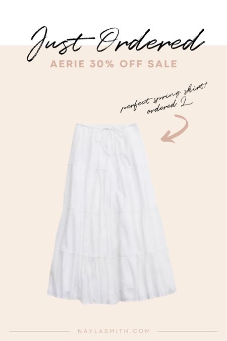 Aerie white tiered maxi skirt for spring & summer on sale! Ordered my usual size large 


#LTKsalealert #LTKFestival #LTKSeasonal